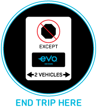 Parking in designated 2 Evo spots