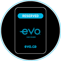 Evo designated parking sign icon